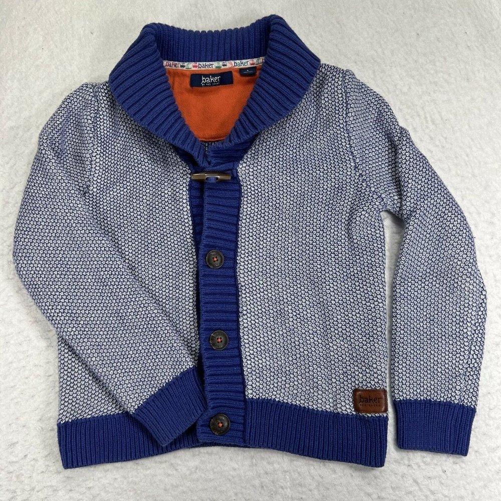 Baker by Ted Baker Boys 8 Button Down Long Sleeve Heavyweight Sweater Sweatshirt